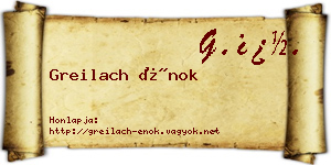 Greilach Énok névjegykártya